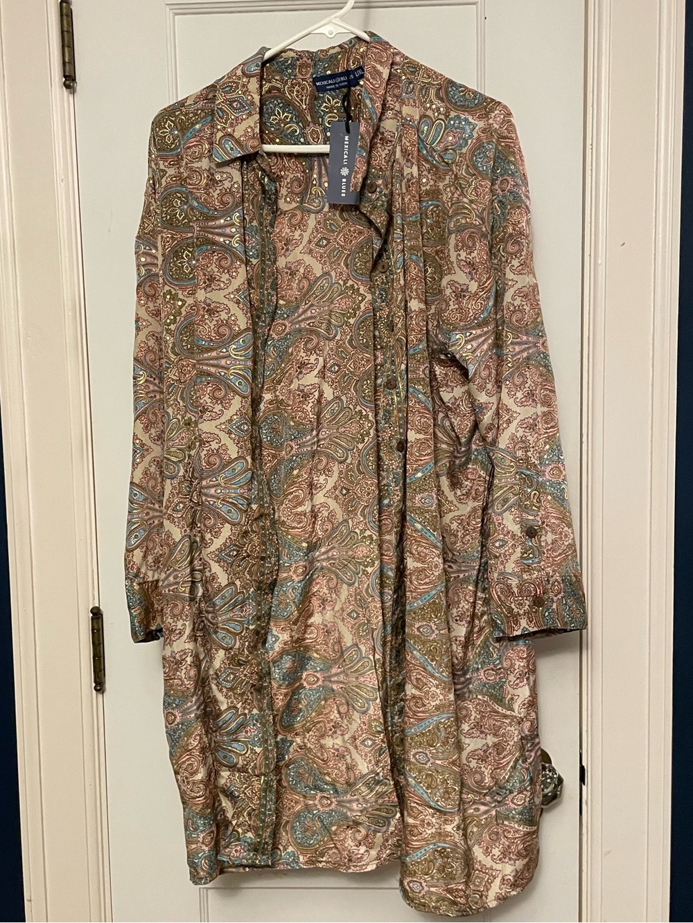 Paisley Print shirt dress